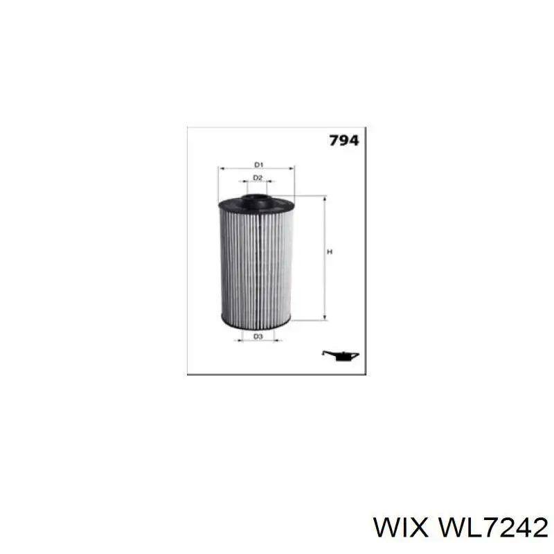 WL7242 WIX Масляный фильтр двигателя