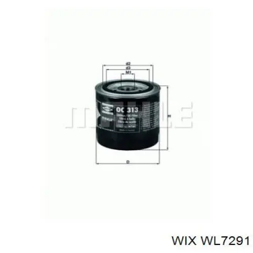 Масляный фильтр WL7291 WIX