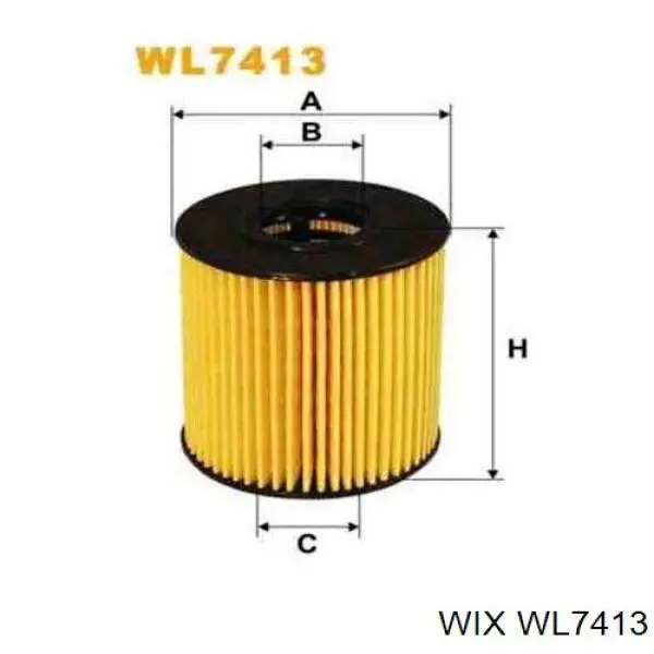 Filtro de aceite WL7413 WIX