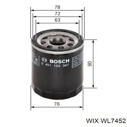 Купить WL7452 WIX Фильтр центробежный очистки масла