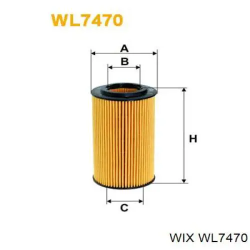 WL7470 WIX масляный фильтр