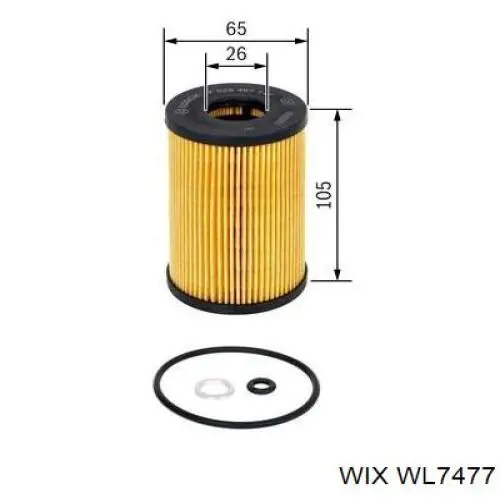 Filtro de aceite WL7477 WIX