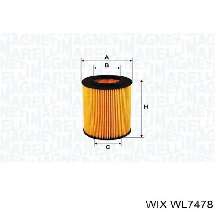 Фильтр масляный WIX WL7478