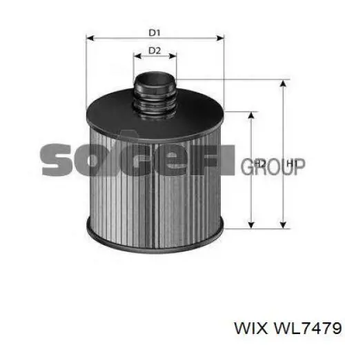 Фильтр очистки масла центробежный WIX WL7479 цена, от 6.75 USD