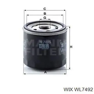 Купить WL7492 WIX Фильтр центробежный очистки масла