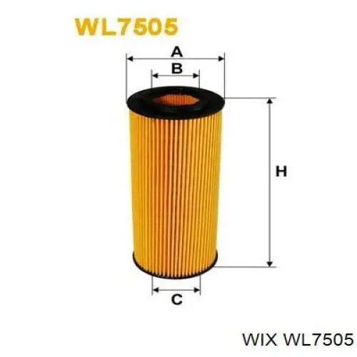 Фільтр масляний WL7505 WIX