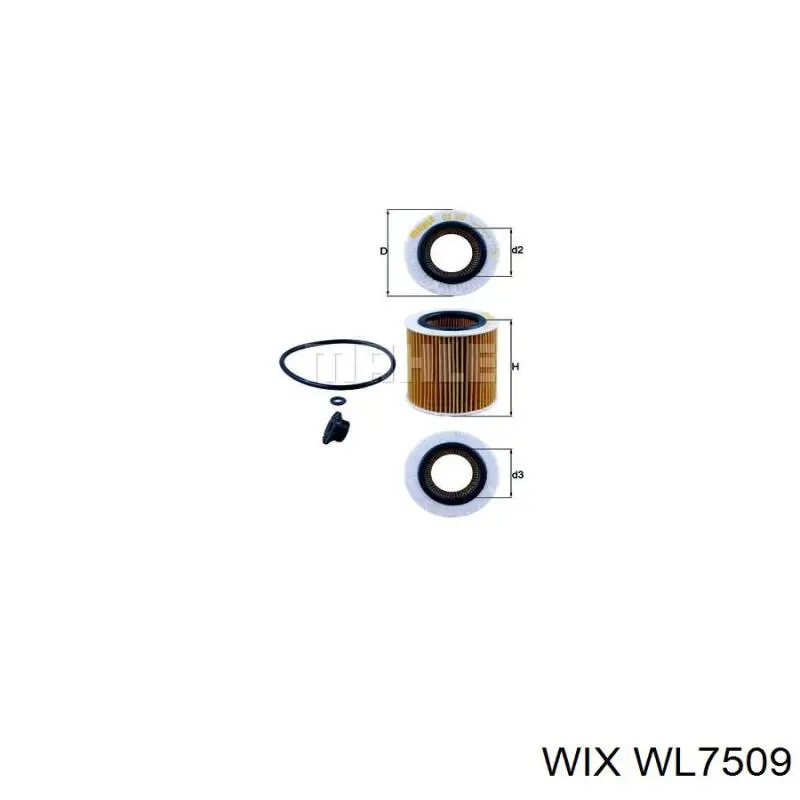 Filtro de aceite WL7509 WIX