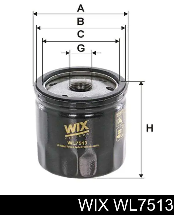 WL7513 WIX filtro de óleo