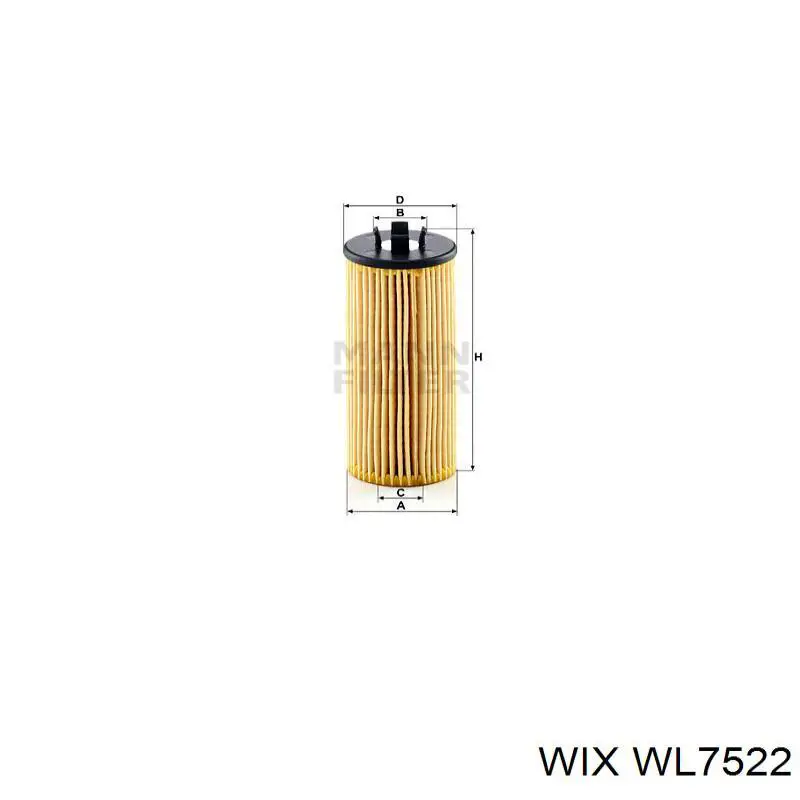 Filtro de aceite WL7522 WIX