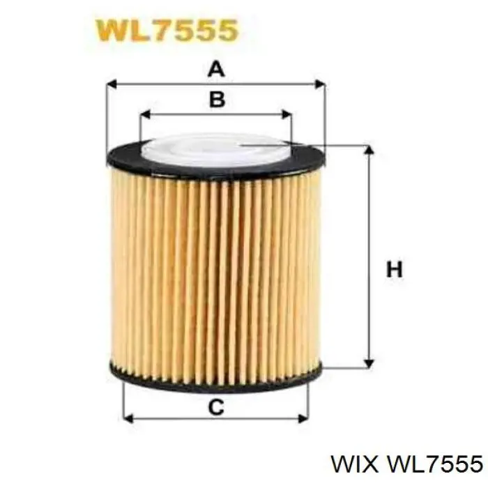WL7555 WIX масляный фильтр