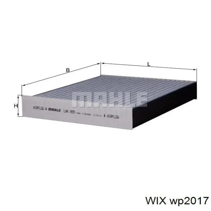 Фильтр салона WIX WP2017
