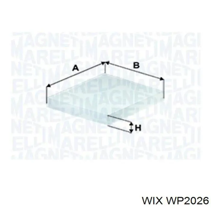 Фильтр салона WP2026 WIX