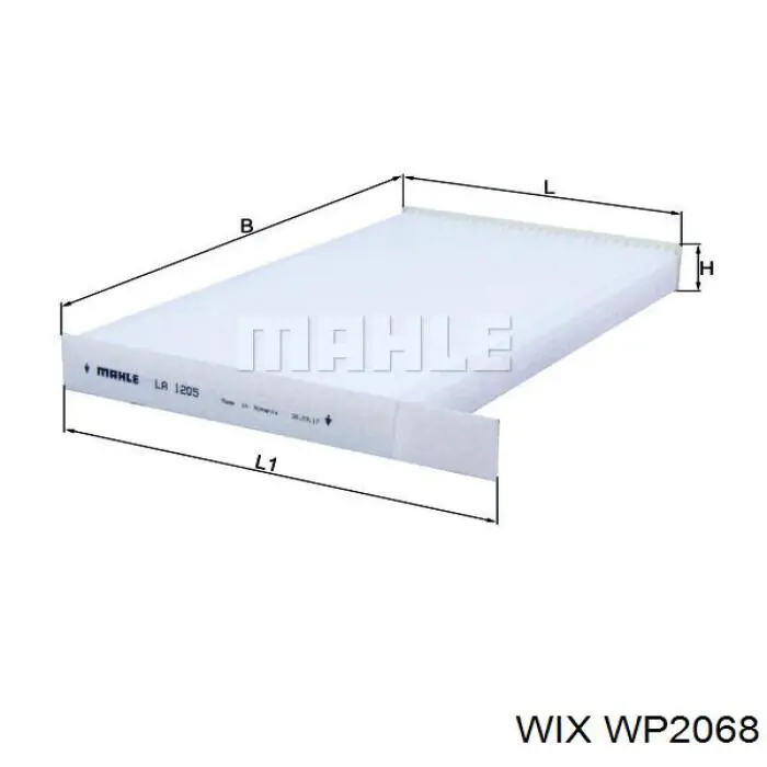 Фильтр воздушный отопителя WIX WP2068 цена, от 4.59 USD