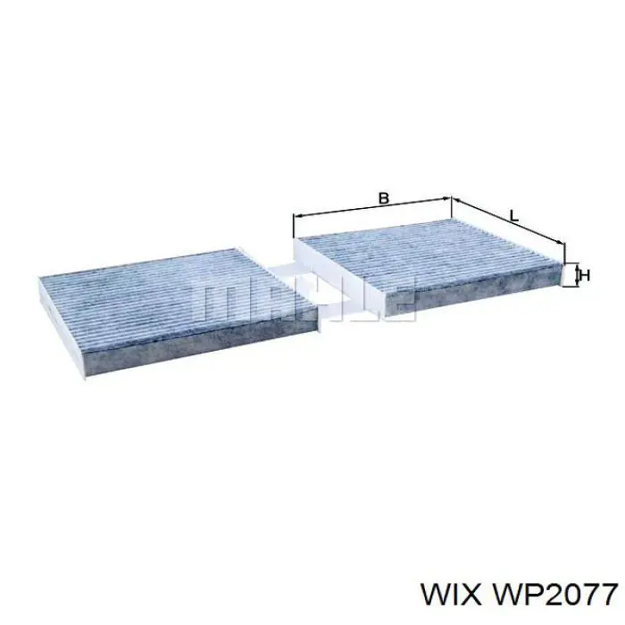 Фильтр воздушный отопителя WIX WP2077 цена, от 21.31 USD