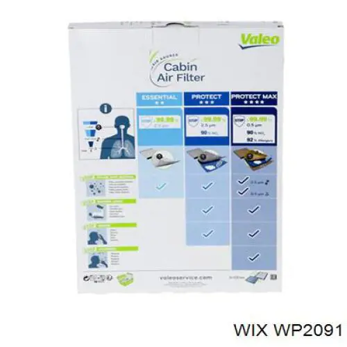 Фильтр воздушный отопителя WIX WP2091 цена, от 9.32 USD