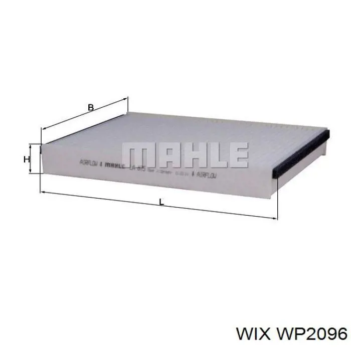 WP2096 WIX filtro de salão