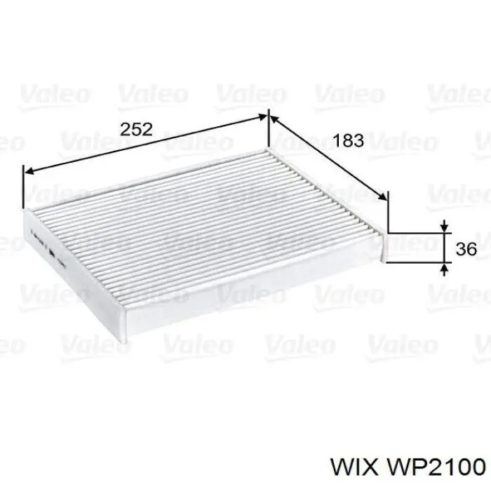 Фильтр воздушный отопителя WIX WP2100 цена, от 4.95 USD