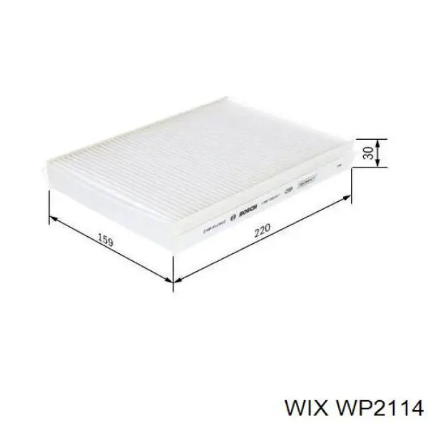 Фильтр салона WP2114 WIX