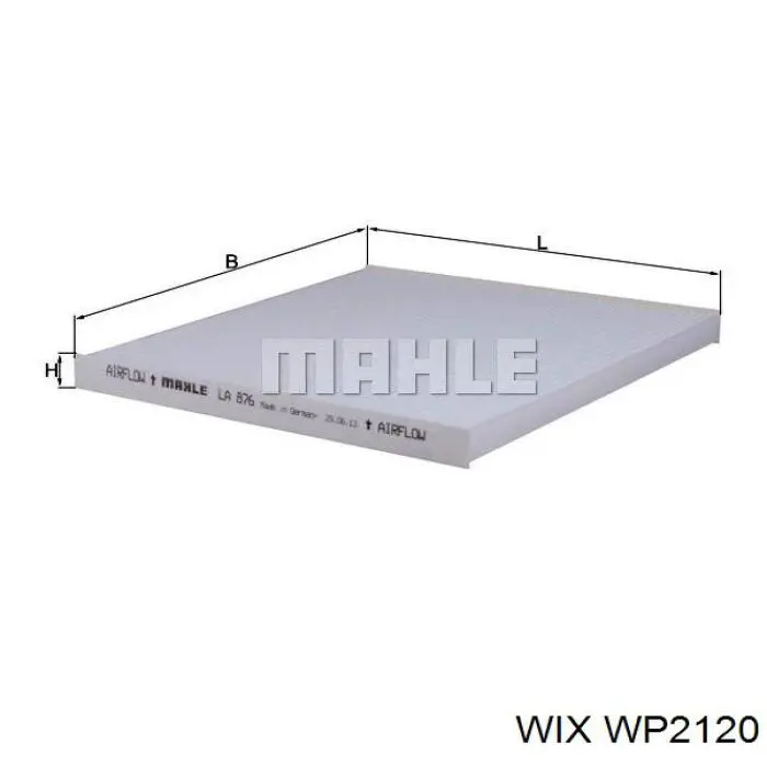 Воздушный фильтр салона WIX WP2120