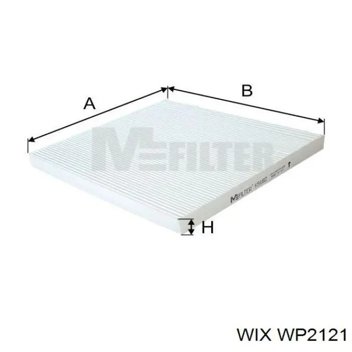 Фильтр воздушный отопителя WIX WP2121 цена, от 9.35 USD
