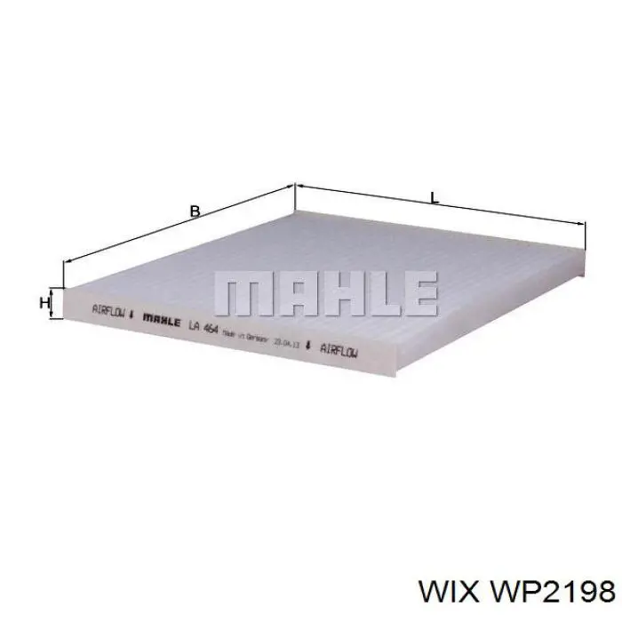 Купить WP2198 WIX Фильтр салона угольный