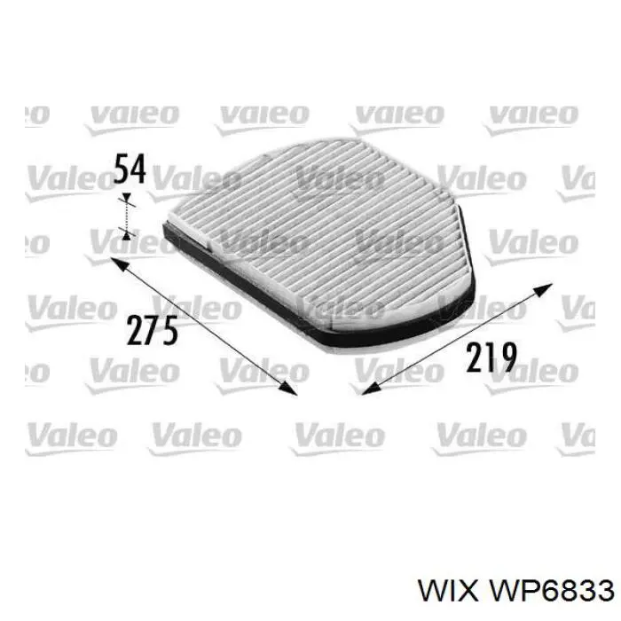 Фильтр воздушный отопителя WIX WP6833 цена, от 12.59 USD