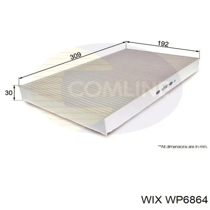 Воздушный фильтр салона WIX WP6864