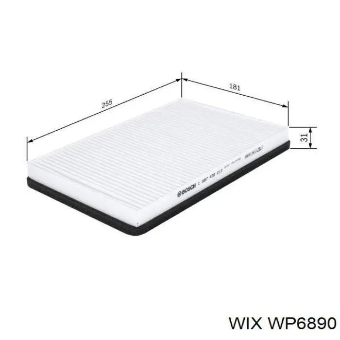 Фильтр воздушный отопителя WIX WP6890 цена, от 4.38 USD