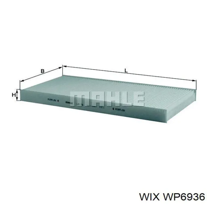 Фильтр салона WP6936 WIX