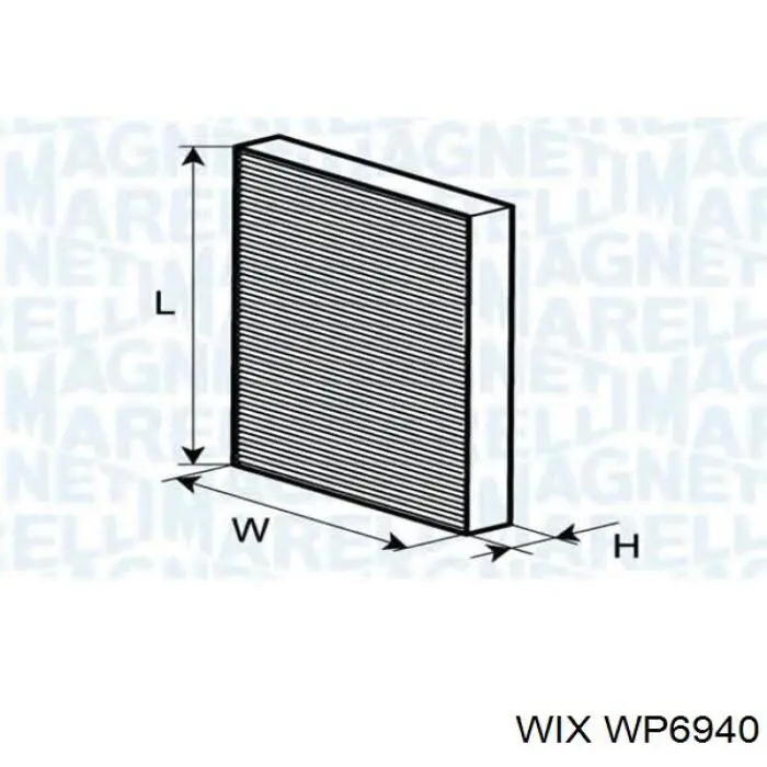 Фильтр воздушный отопителя WIX WP6940 цена, от 12.55 USD