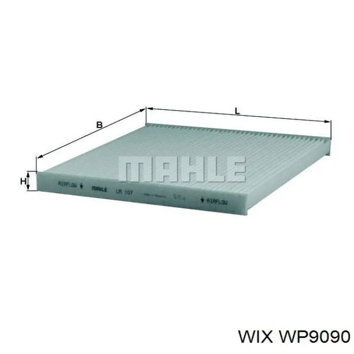 Фильтр воздушный отопителя WIX WP9090 цена, от 5.88 USD