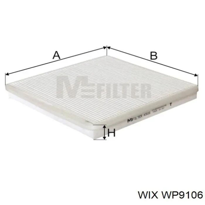 Фильтр салона WP9106 WIX