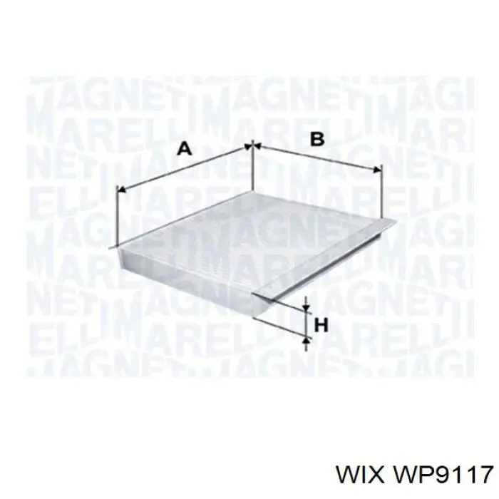 Фильтр салона WP9117 WIX