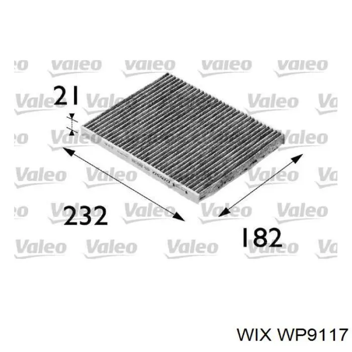 Купить WP9117 WIX Фильтр салона угольный