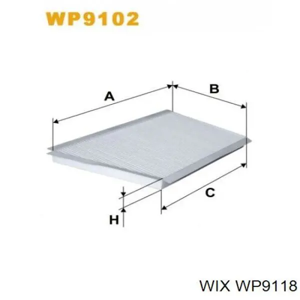 WP9118 WIX фильтр салона