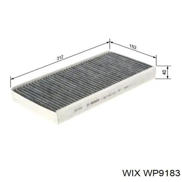Фильтр воздушный отопителя WIX WP9183 цена, от 9.11 USD
