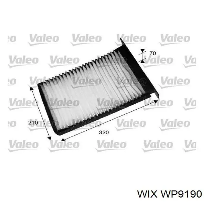 WP9190 WIX Внутрисалонный фильтр