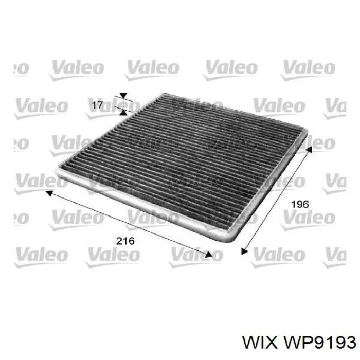 Фильтр воздушный отопителя WIX WP9193 цена, от 5.33 USD