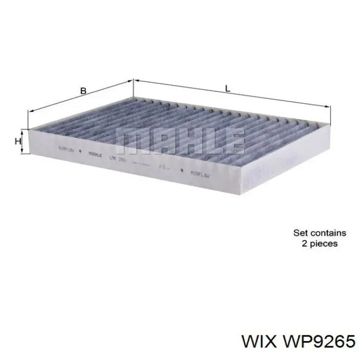 Фильтр воздушный отопителя WIX WP9265 цена, от 26.77 USD