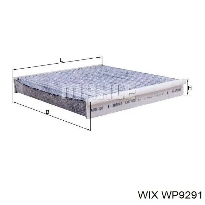 Фильтр салона WP9291 WIX