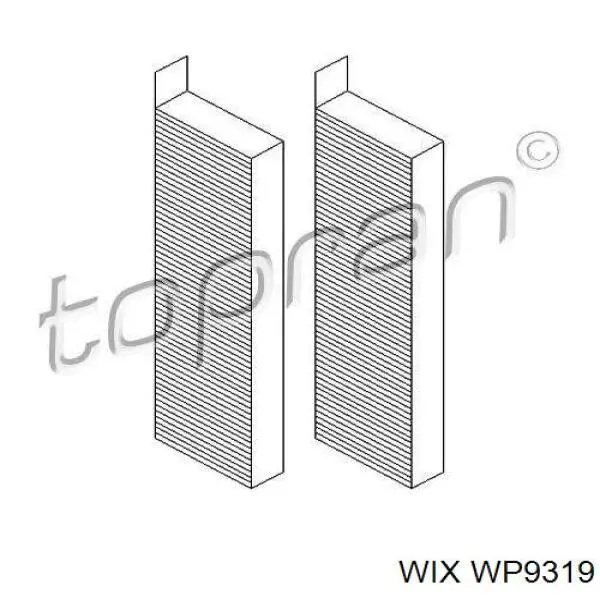 Фильтр воздушный отопителя WIX WP9319 цена, от 12.45 USD