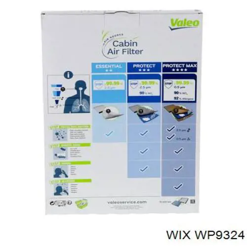 Фильтр воздушный отопителя WIX WP9324 цена, от 5.19 USD
