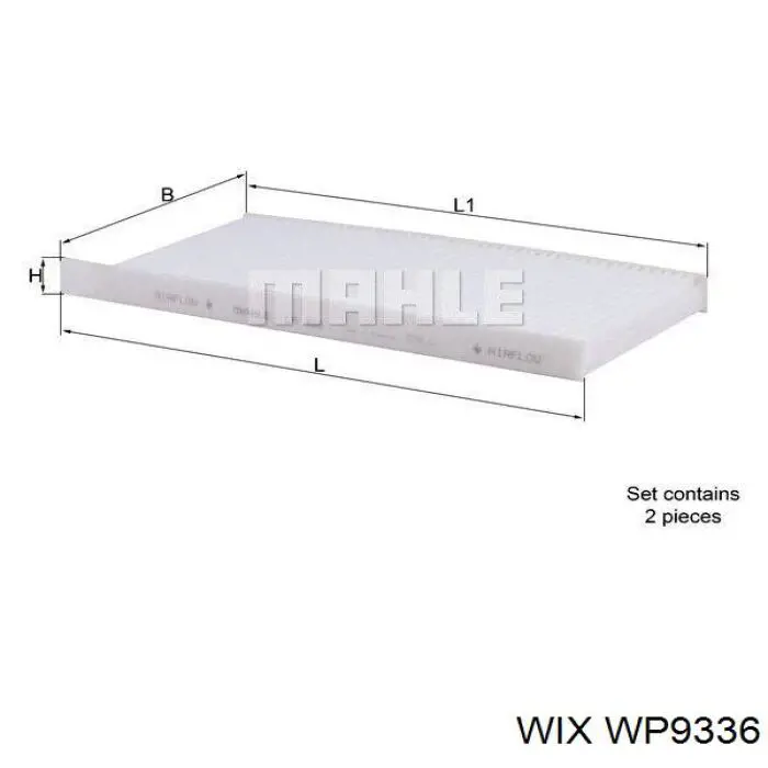 Фильтр воздушный отопителя WIX WP9336 цена, от 7.67 USD