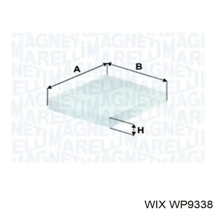 Фильтр салона WP9338 WIX