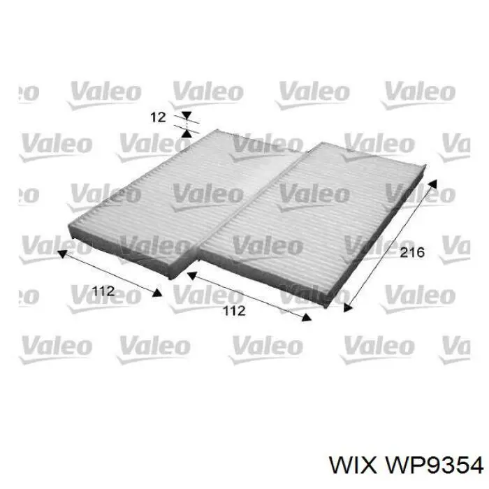 Купить WP9354 WIX Фильтр салона угольный