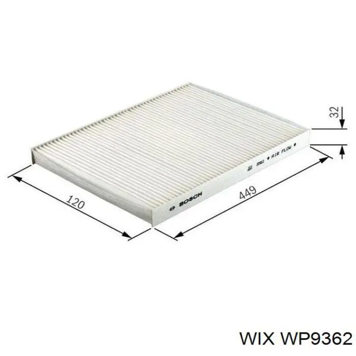 Воздушный фильтр салона WIX WP9362