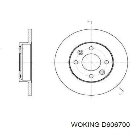 Передние тормозные диски D606700 Woking