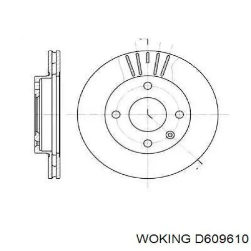 Передние тормозные диски D609610 Woking