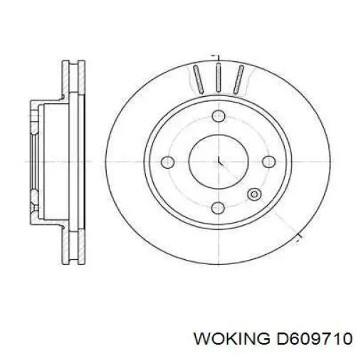 D6097.10 Woking диск тормозной передний