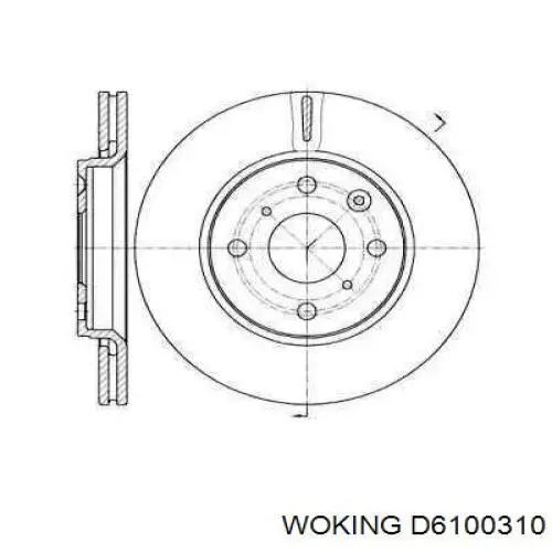D61003.10 Woking передние тормозные диски